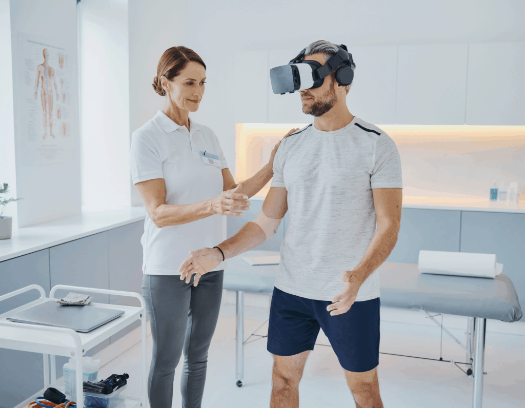 Virtual Reality kann die Rehabilitation hilfreich unterstützen.