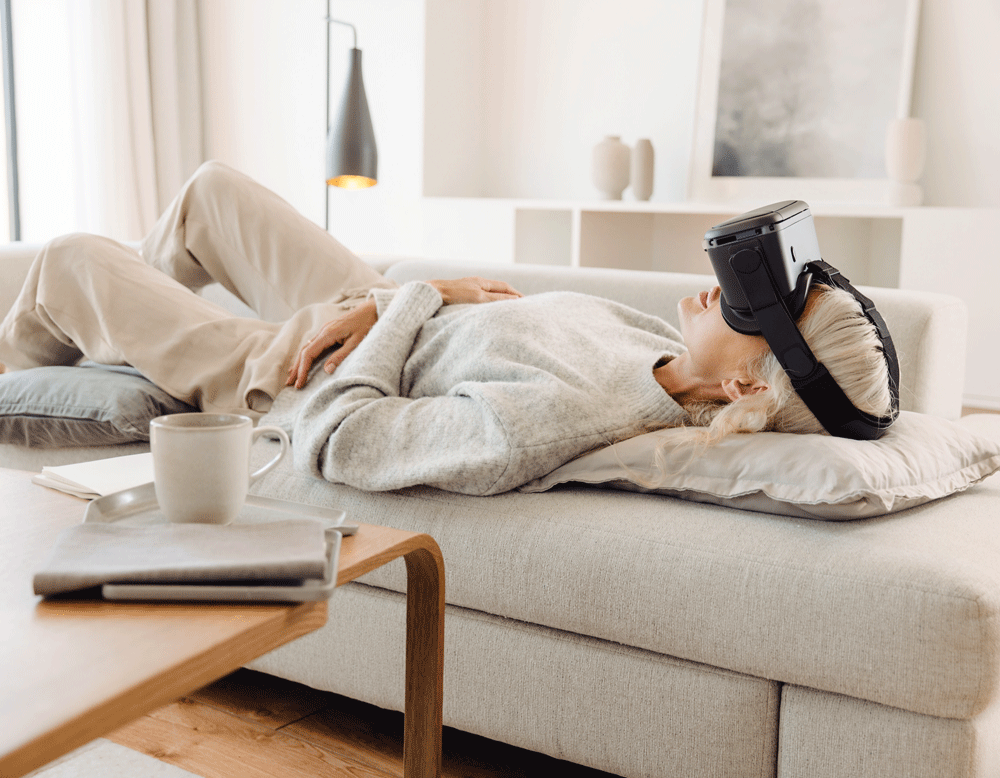 Virtual Reality kann gut zur Entspannung beitragen.