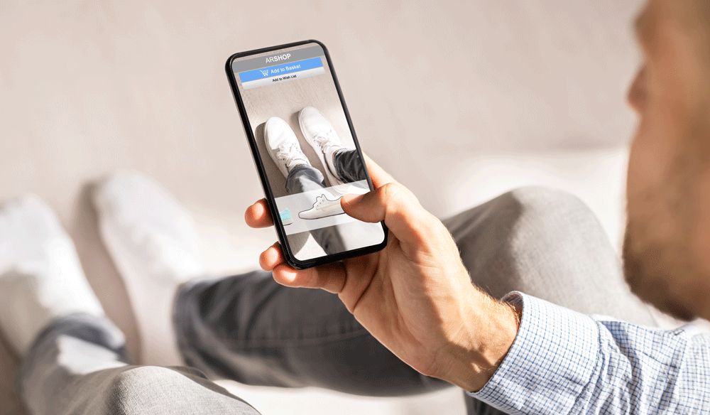 Virtuelle Sneaker-Anprobe mit AR