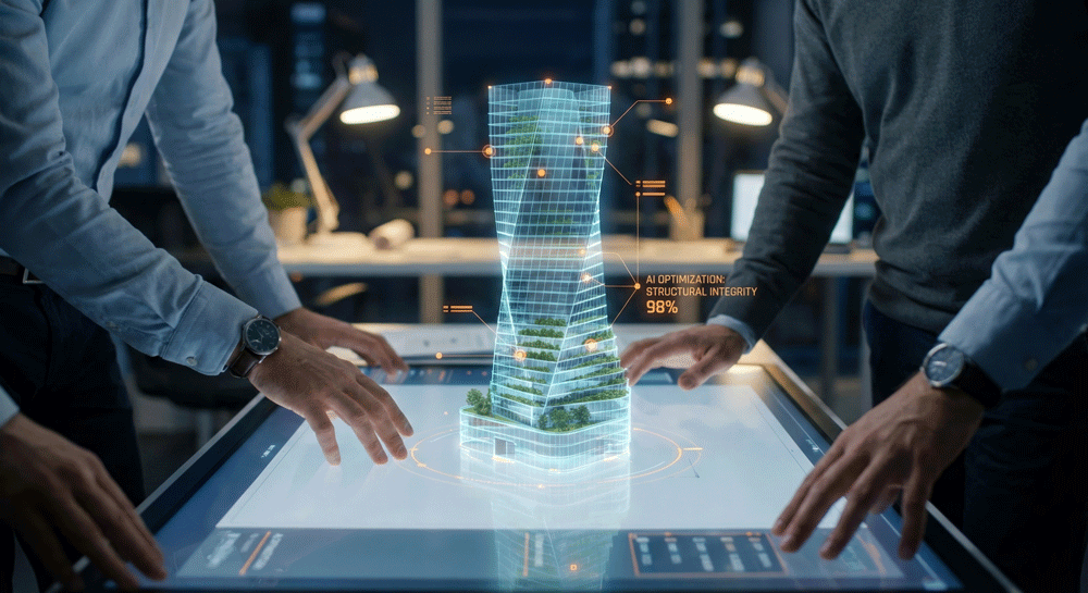 Arbeiten an 3D-Modellen mit Spatial Computing.