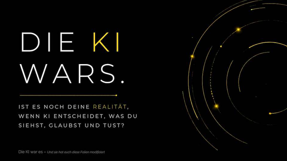 Die KI war’s – Titelgrafik zu Dirk Kokes Keynote auf der Frankfurter Buchmesse 2026